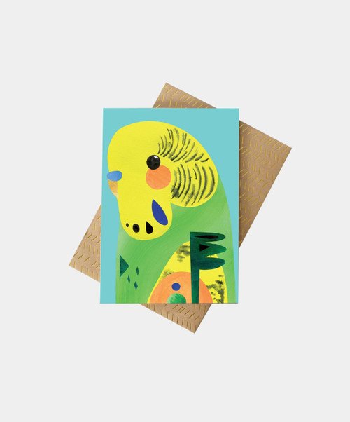 PETE CROMER - Budgie Greeting Card