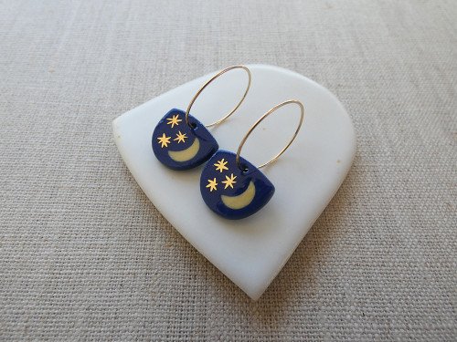 ANDO - Starry Night Earrings - Navy