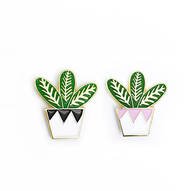 Hello Miss May - Two Pot Plants Brooch