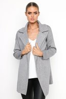 Little Lies - Coatigan - Mid Grey