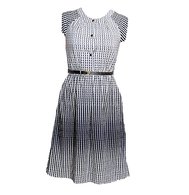 Vintage Black and White T-shirt Dress