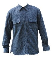Vintage Grey Paisley Print Shirt