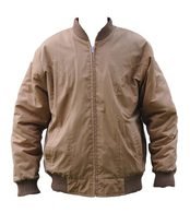 Vintage Caramel Bomber Jacket