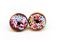 Kate and Rose Chocolate Donut Earrings