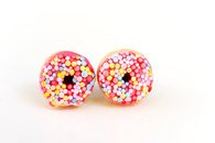 Kate and Rose Pink Donut Earrings