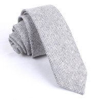 OTAA Grey Tweed Linen Skinny Tie