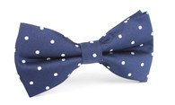 OTAA Navy Blue with White Polka Dots Bow Tie