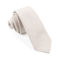 OTAA Khaki Twill Stripe Linen Skinny Tie