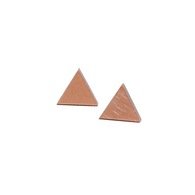 Martha Jean Mini Glitter Studs - Mini Triangle Copper Earrings