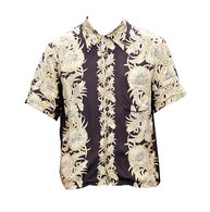 Vintage Chocolate Hawaiian Print Shirt